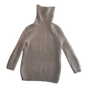 Madewell Sweater Women's XS  Beige‎ Turtleneck Wool Alpaca Blend Ribbed Thick